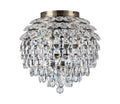 Diyas - Coniston Large Crystal IP44 Rated Flush Bathroom Light Fitting, 8 Light G9 (Diyas IL32894) - Luminosity Designs Ltd