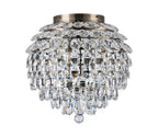 Diyas - Coniston Large Crystal IP44 Rated Flush Bathroom Light Fitting, 8 Light G9 (Diyas IL32894) - Luminosity Designs Ltd