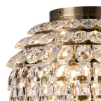 Diyas - Coniston Large Crystal IP44 Rated Flush Bathroom Light Fitting, 8 Light G9 (Diyas IL32894) - Luminosity Designs Ltd