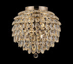 Diyas - Coniston Large Crystal IP44 Rated Flush Bathroom Light Fitting, 8 Light G9 (Diyas IL32894) - Luminosity Designs Ltd