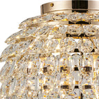 Diyas - Coniston Large Crystal IP44 Rated Flush Bathroom Light Fitting, 8 Light G9 (Diyas IL32894) - Luminosity Designs Ltd