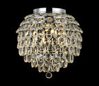 Diyas - Coniston Large Crystal IP44 Rated Flush Bathroom Light Fitting, 8 Light G9 (Diyas IL32894) - Luminosity Designs Ltd