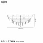 Diyas - Coniston Large Flush Ceiling Light - Luminosity Designs Ltd