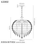 Diyas - Coniston Large Pendant - Luminosity Designs Ltd