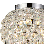 Diyas - Coniston Medium Crystal IP44 Rated Flush Bathroom Light Fitting, 5 Light G9 (Diyas IL32898) - Luminosity Designs Ltd