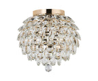 Diyas - Coniston Medium Crystal IP44 Rated Flush Bathroom Light Fitting, 5 Light G9 (Diyas IL32898) - Luminosity Designs Ltd