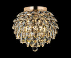 Diyas - Coniston Medium Crystal IP44 Rated Flush Bathroom Light Fitting, 5 Light G9 (Diyas IL32898) - Luminosity Designs Ltd