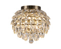 Diyas - Coniston Medium Crystal IP44 Rated Flush Bathroom Light Fitting, 5 Light G9 (Diyas IL32898) - Luminosity Designs Ltd