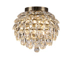 Diyas - Coniston Medium Crystal IP44 Rated Flush Bathroom Light Fitting, 5 Light G9 (Diyas IL32898) - Luminosity Designs Ltd