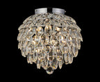 Diyas - Coniston Medium Crystal IP44 Rated Flush Bathroom Light Fitting, 5 Light G9 (Diyas IL32898) - Luminosity Designs Ltd