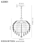 Diyas - Coniston Medium Pendant - Luminosity Designs Ltd