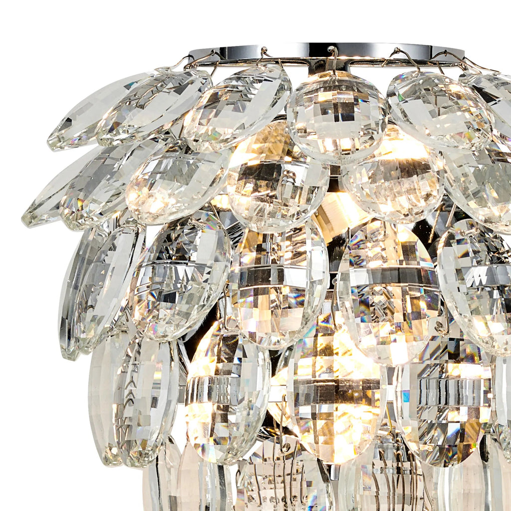 Diyas - Coniston Small Crystal IP44 Rated Bathroom Wall Light Fitting, 2 Light G9 (Diyas IL32895) - Luminosity Designs Ltd