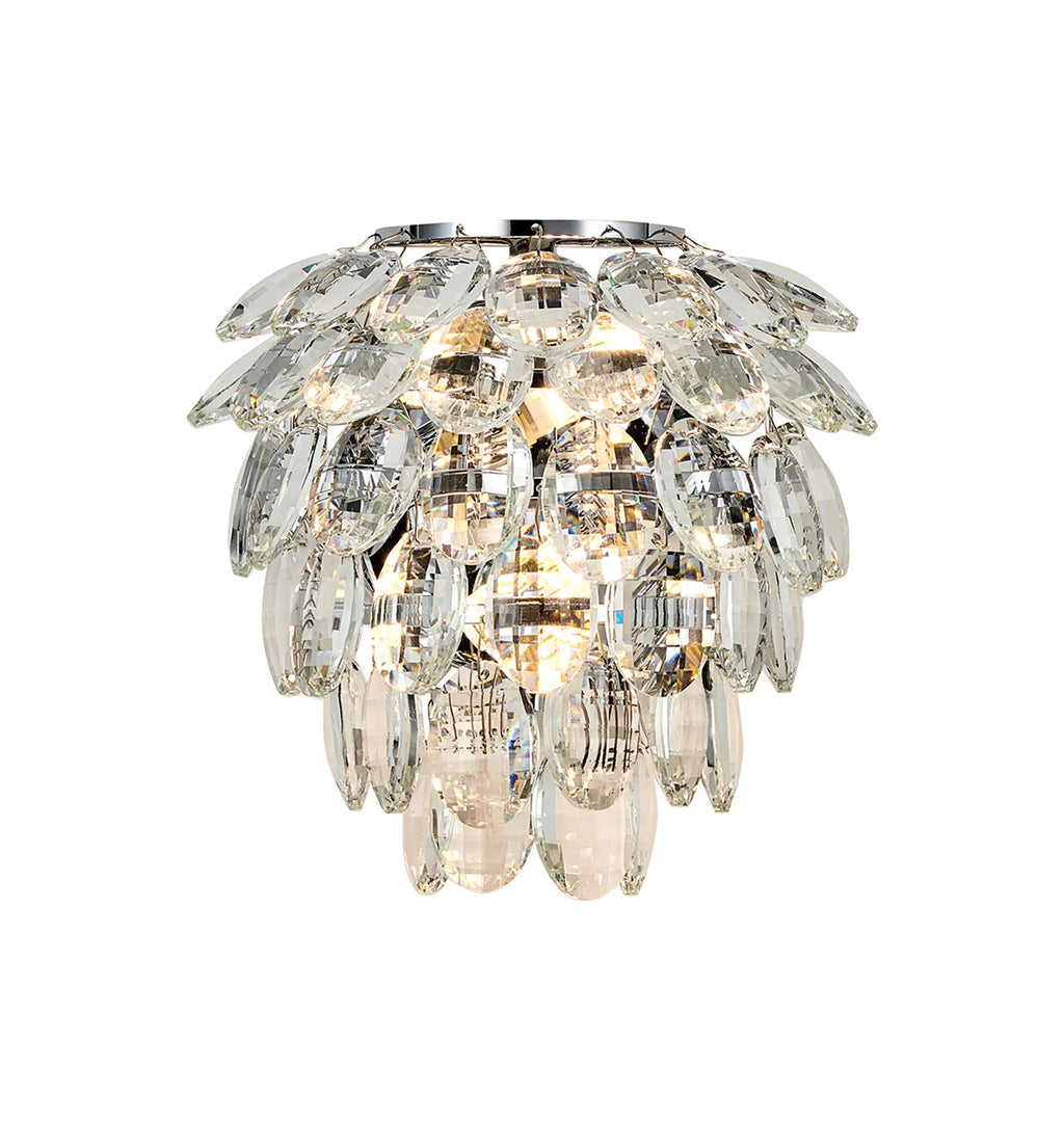 Diyas - Coniston Small Crystal IP44 Rated Bathroom Wall Light Fitting, 2 Light G9 (Diyas IL32895) - Luminosity Designs Ltd