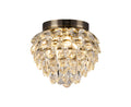 Diyas - Coniston Small Crystal IP44 Rated Flush Bathroom Light Fitting, 3 Light G9 (Diyas IL32897) - Luminosity Designs Ltd