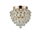 Diyas - Coniston Small Crystal IP44 Rated Flush Bathroom Light Fitting, 3 Light G9 (Diyas IL32897) - Luminosity Designs Ltd