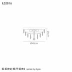 Diyas - Coniston Small Flush Ceiling - Luminosity Designs Ltd