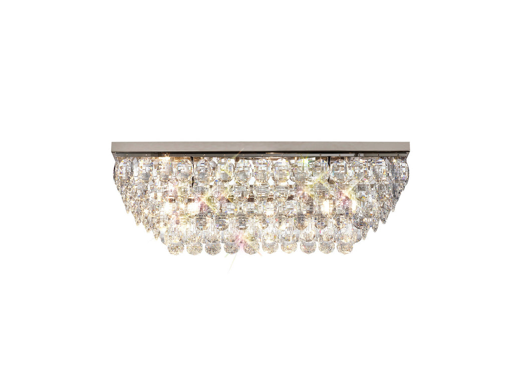 Diyas - Coniston Small Linear Flush Ceiling Light - Luminosity Designs Ltd