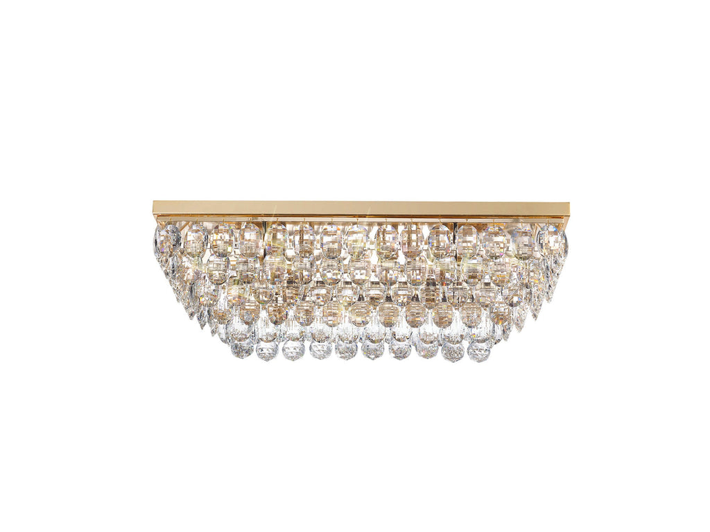 Diyas - Coniston Small Linear Flush Ceiling Light - Luminosity Designs Ltd