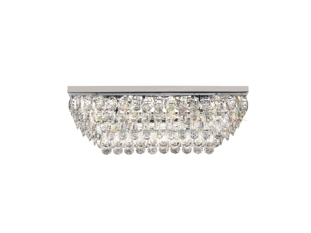 Diyas - Coniston Small Linear Flush Ceiling Light - Luminosity Designs Ltd