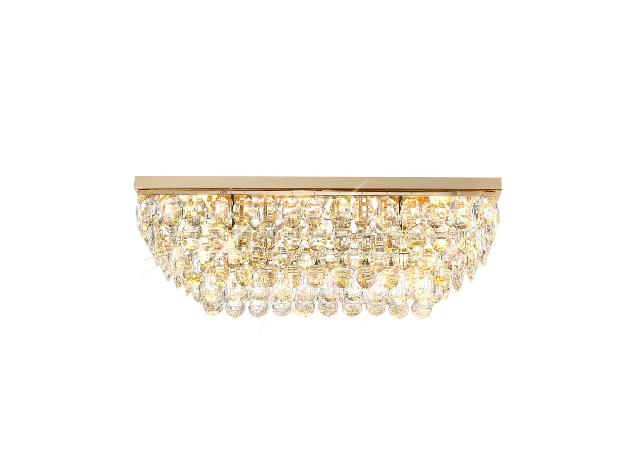 Diyas - Coniston Small Linear Flush Ceiling Light - Luminosity Designs Ltd