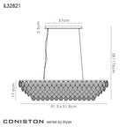 Diyas - Coniston Small Linear Pendant - Luminosity Designs Ltd