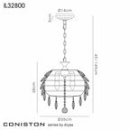 Diyas - Coniston Small Pendant - Luminosity Designs Ltd