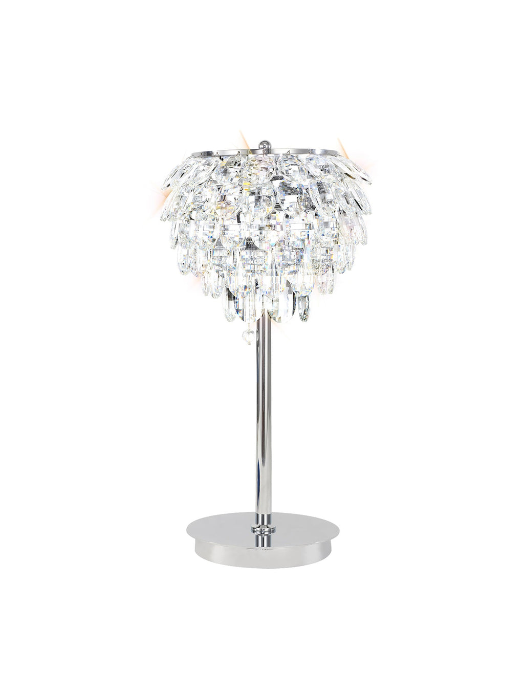 Diyas - Coniston Table Lamp with Faceted Crystal Droplets in a Morroccan Style - Luminosity Designs Ltd