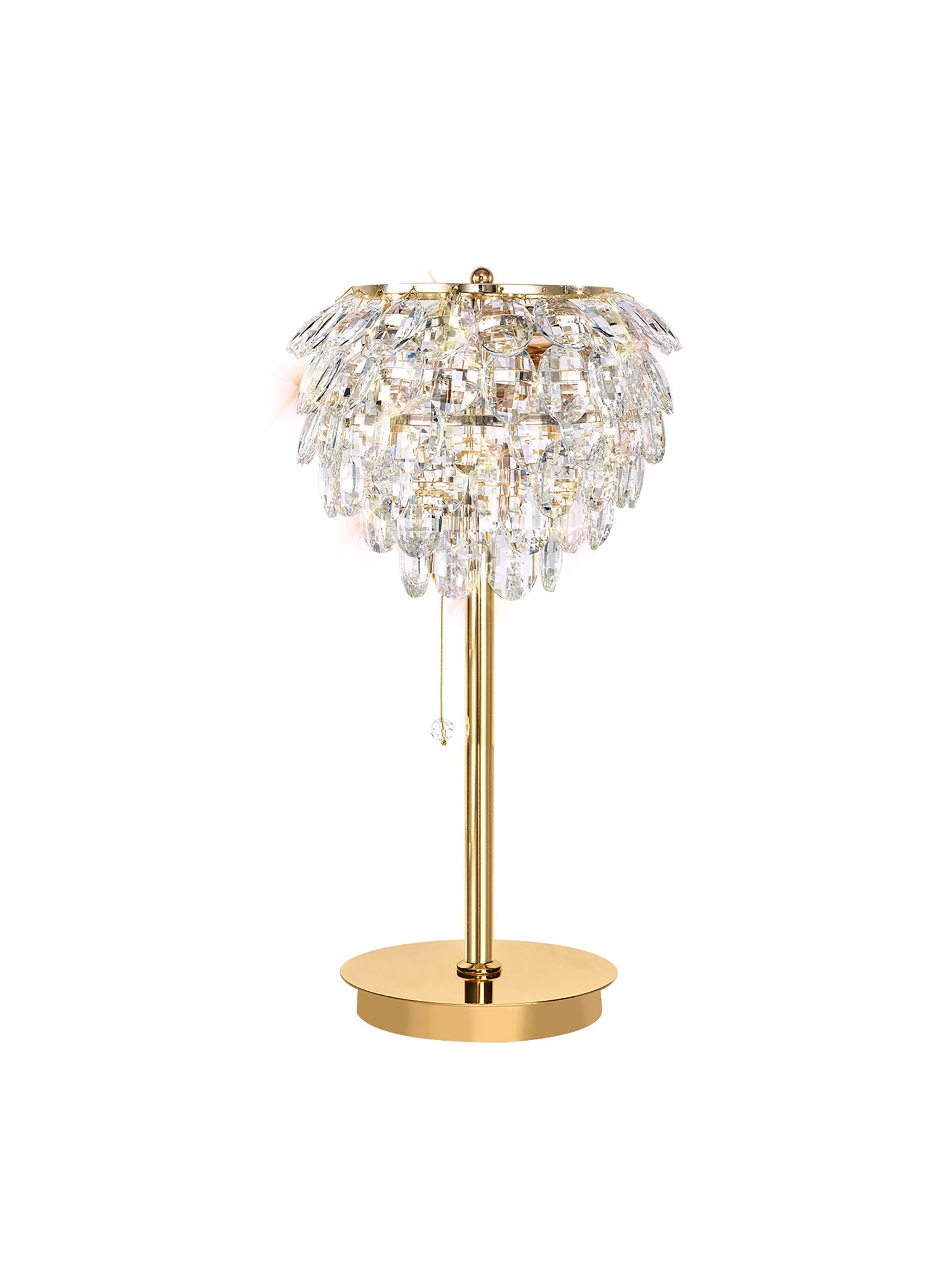 Diyas - Coniston Table Lamp with Faceted Crystal Droplets in a Morroccan Style - Luminosity Designs Ltd