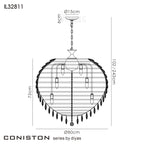 Diyas - Coniston XXL Pendant - Luminosity Designs Ltd