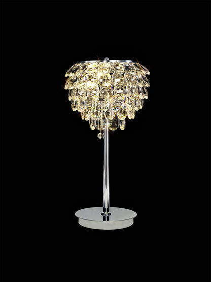 Coniston Table Lamp with Faceted Crystal Droplets in a Morroccan Style