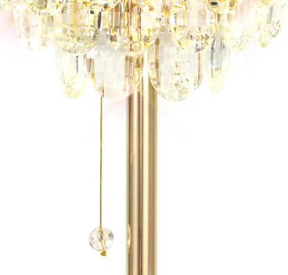 Coniston Table Lamp with Faceted Crystal Droplets in a Morroccan Style