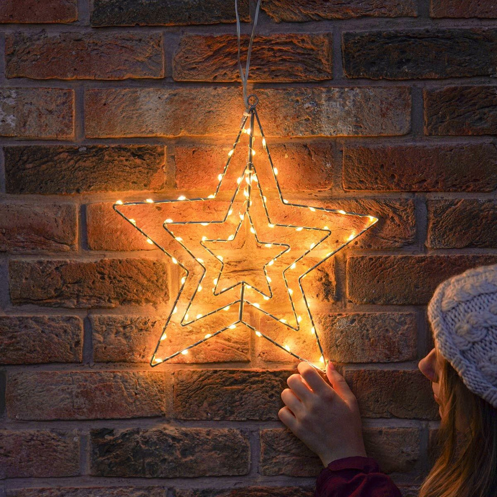Connect Pro - Connectable Domestic Grade Outdoor Wire 3d Star Motif - Luminosity Designs Ltd