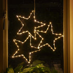 Connect Pro - Connectable Domestic Grade Outdoor Wire Cluster Star Motif - Luminosity Designs Ltd