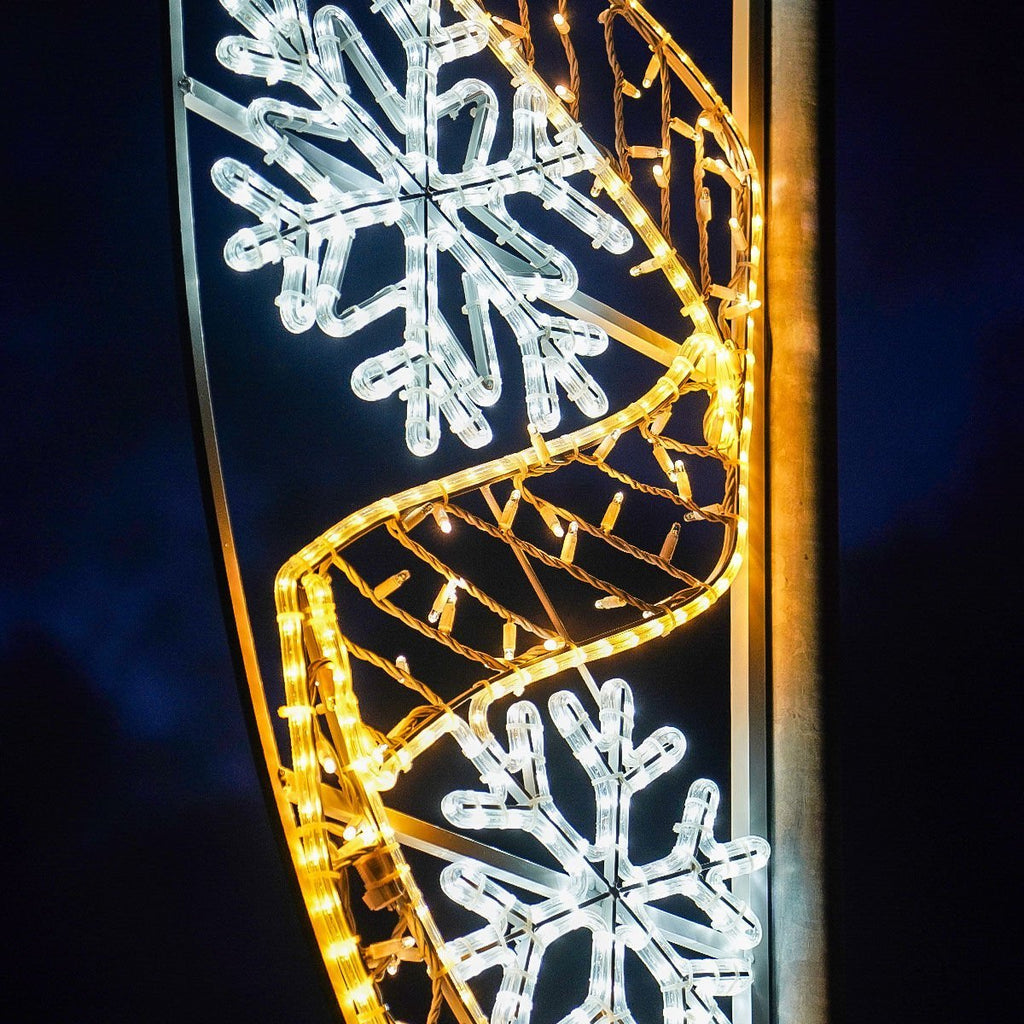 Connect Pro - ConnectPro® 2m Snowflake Outdoor Commercial Christmas Light Lamp Post Motif - Luminosity Designs Ltd