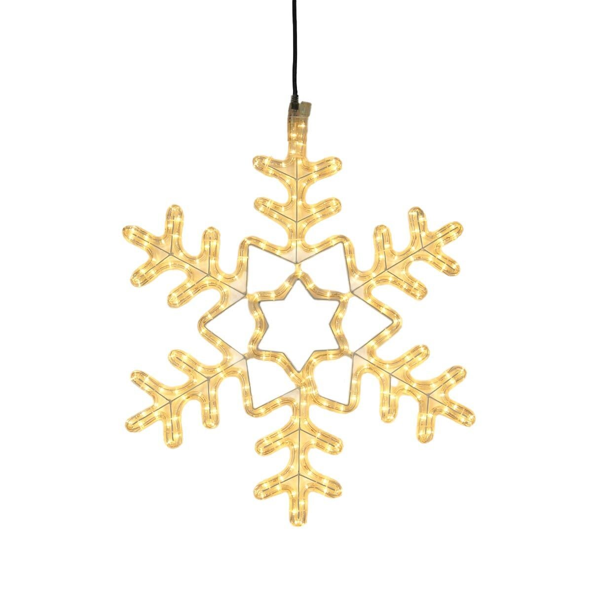 Connect Pro - ConnectPro® 63cm Outdoor Rope Light Snowflake Christmas Silhouette, Connectable - Luminosity Designs Ltd