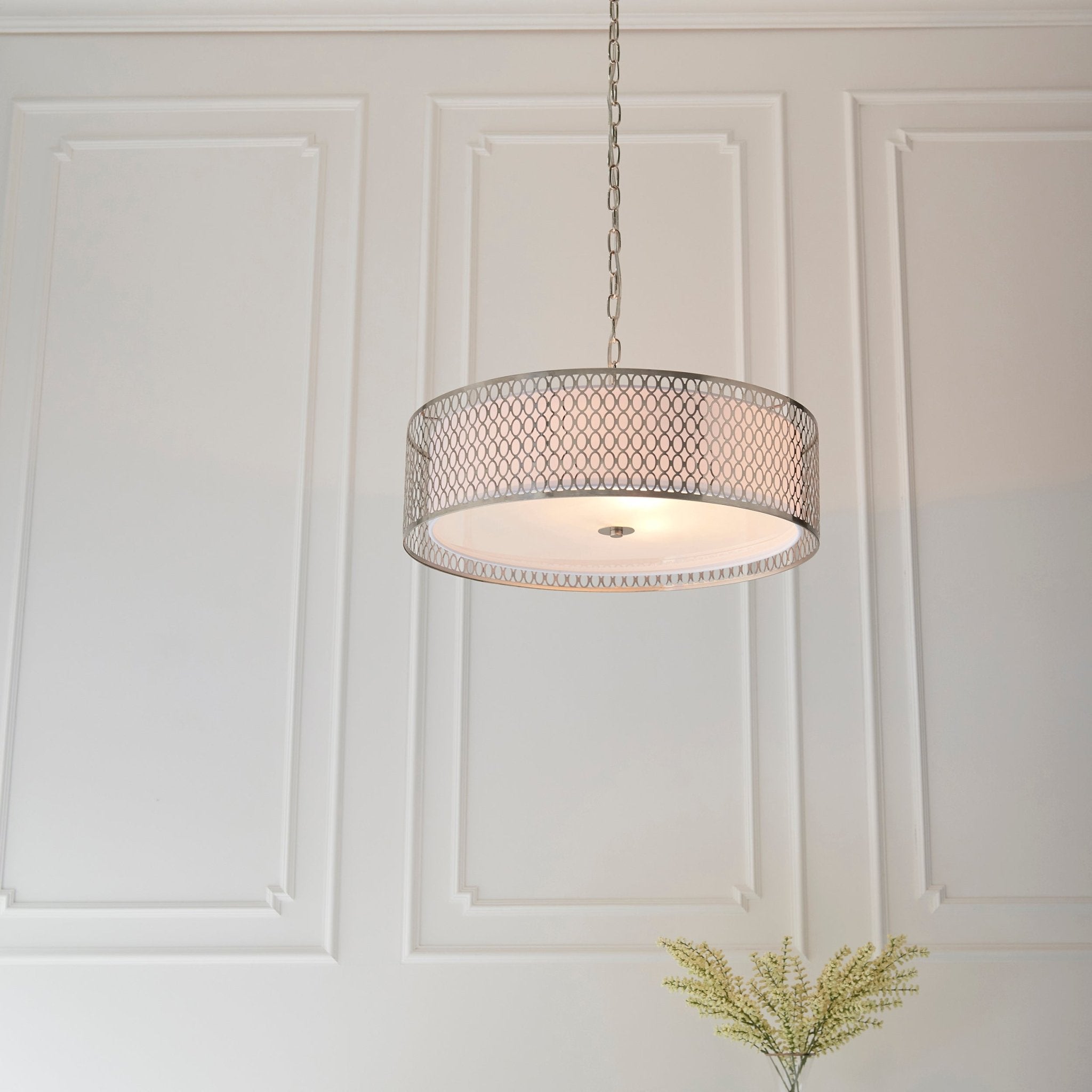 Endon - Cordero Ceiling Pendant Light Fitting with Shade, Diffuser and Metal Honeycomb Trim - Luminosity Designs Ltd