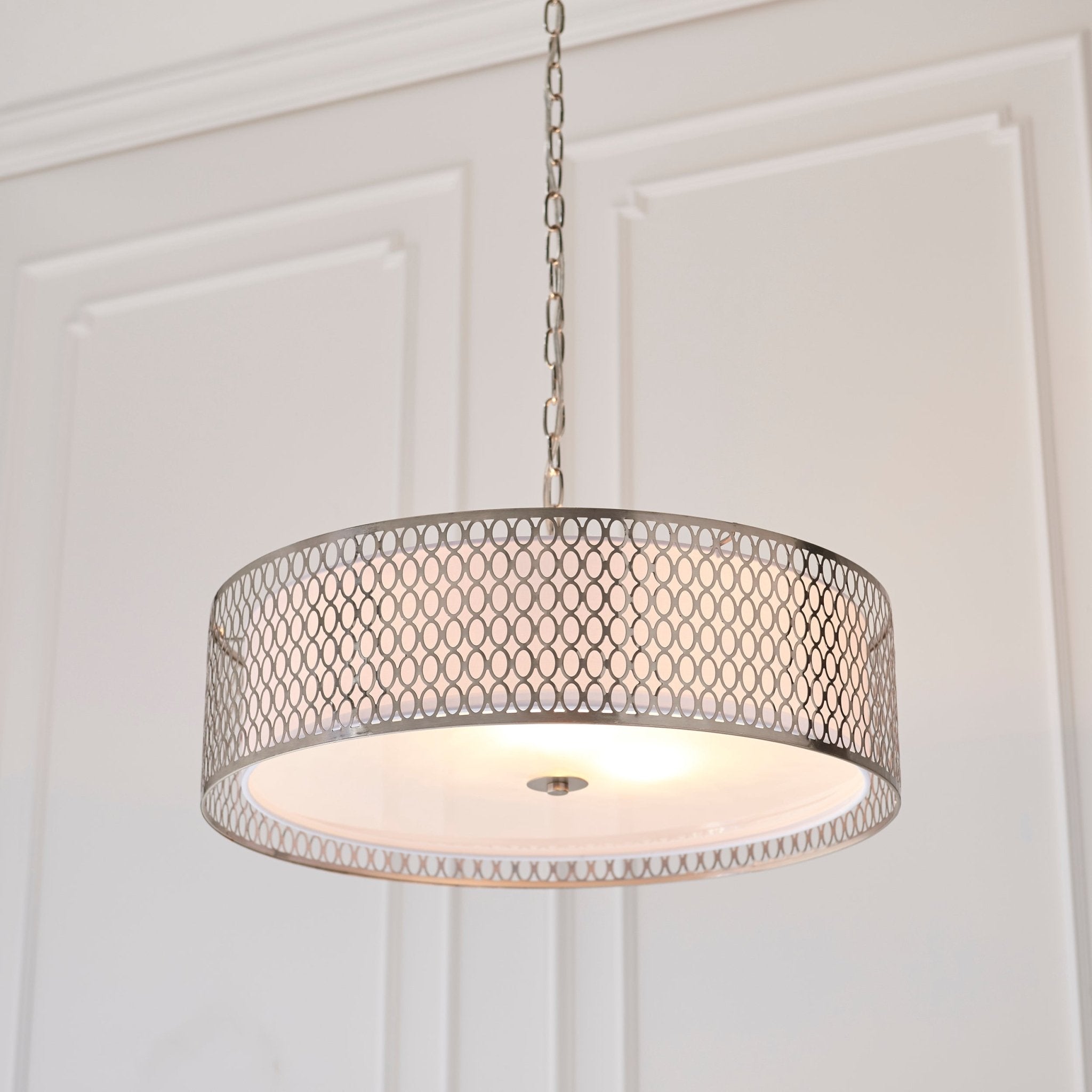 Endon - Cordero Ceiling Pendant Light Fitting with Shade, Diffuser and Metal Honeycomb Trim - Luminosity Designs Ltd