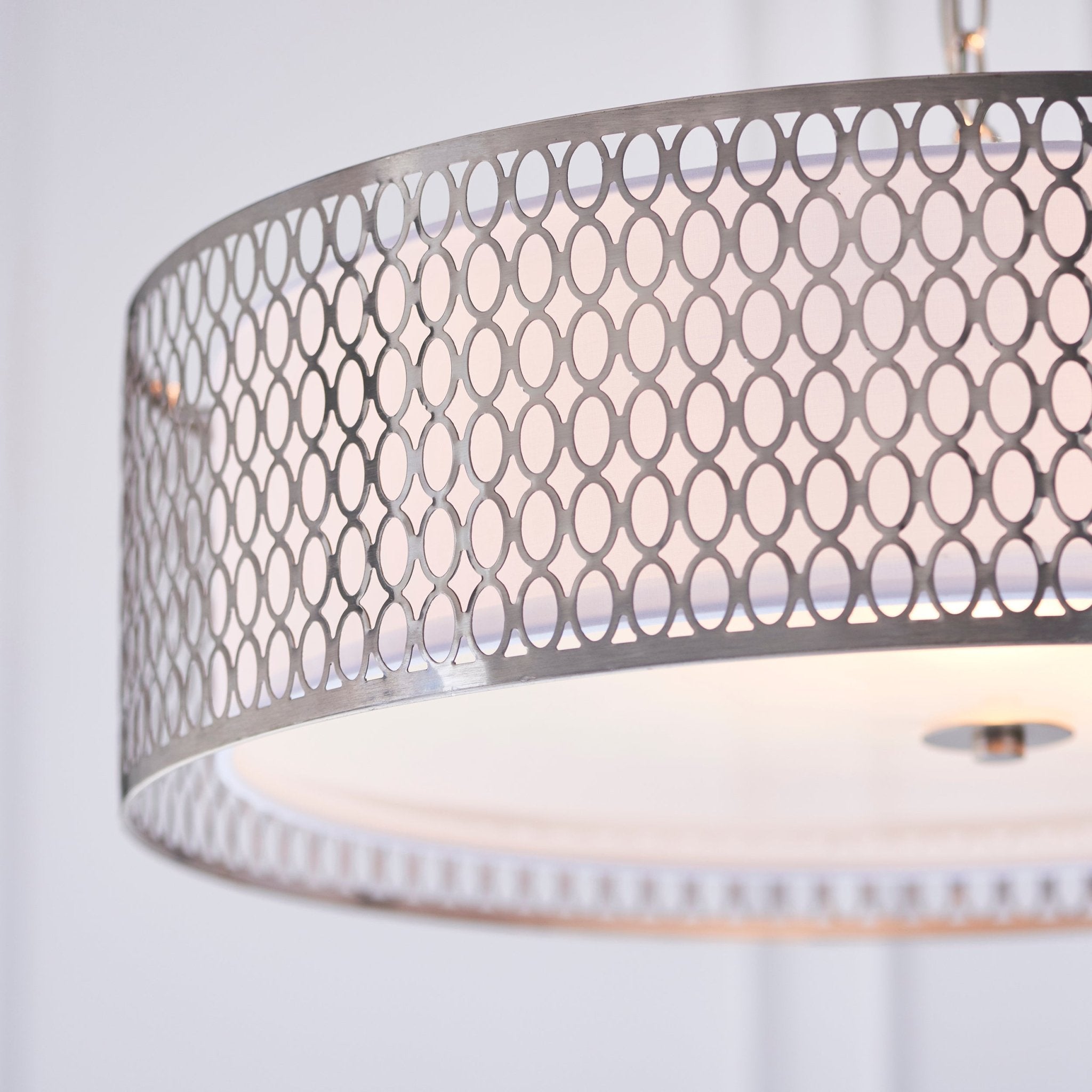 Endon - Cordero Ceiling Pendant Light Fitting with Shade, Diffuser and Metal Honeycomb Trim - Luminosity Designs Ltd