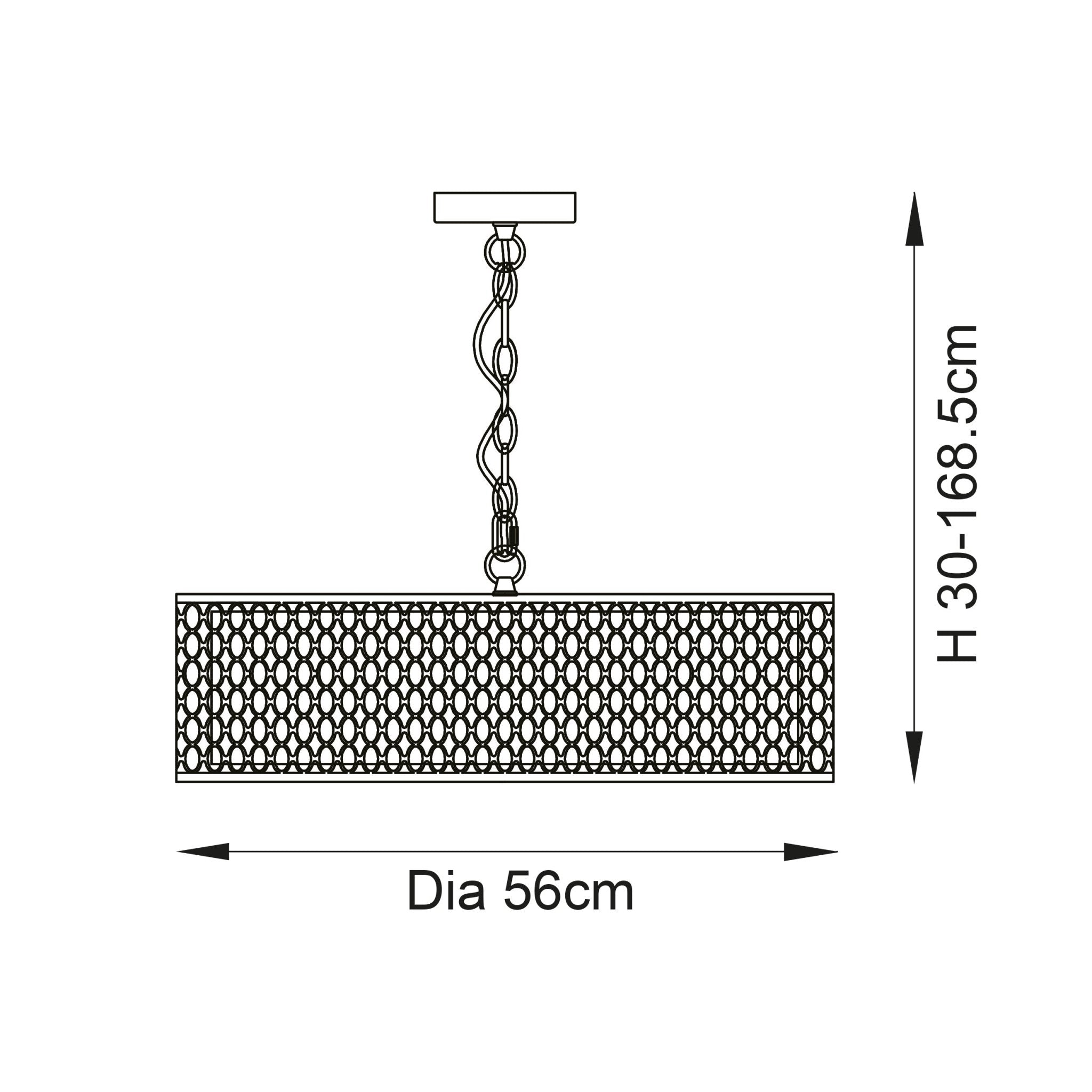 Endon - Cordero Ceiling Pendant Light Fitting with Shade, Diffuser and Metal Honeycomb Trim - Luminosity Designs Ltd