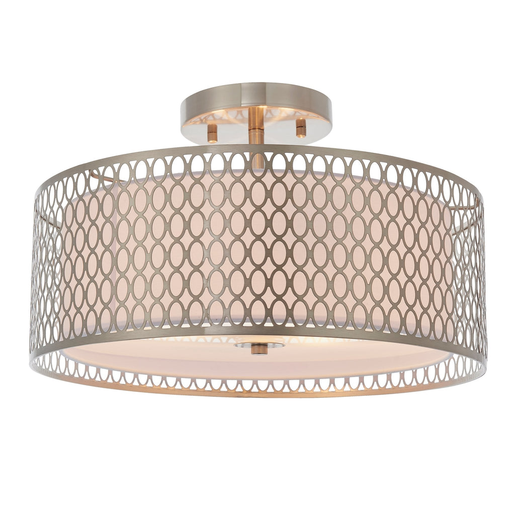 Endon - Cordero Semi Flush Ceiling Fitting with Shade, Diffuser and Metal Honeycomb Trim - Luminosity Designs Ltd