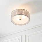 Endon - Cordero Semi Flush Ceiling Fitting with Shade, Diffuser and Metal Honeycomb Trim - Luminosity Designs Ltd