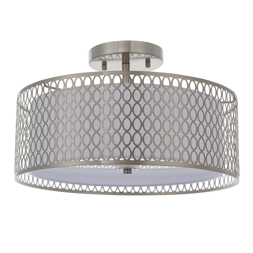 Endon - Cordero Semi Flush Ceiling Fitting with Shade, Diffuser and Metal Honeycomb Trim - Luminosity Designs Ltd