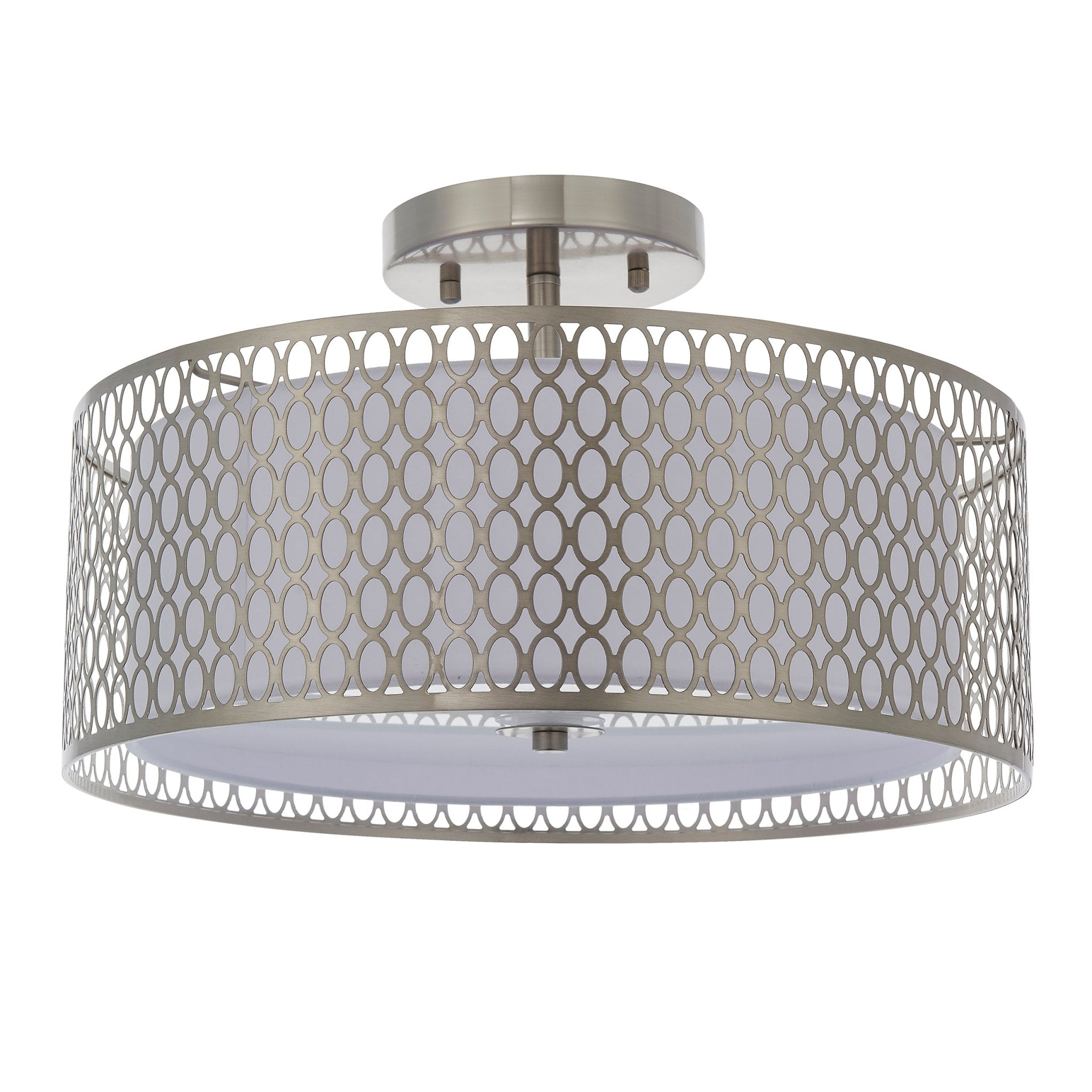 Endon - Cordero Semi Flush Ceiling Fitting with Shade, Diffuser and Metal Honeycomb Trim - Luminosity Designs Ltd