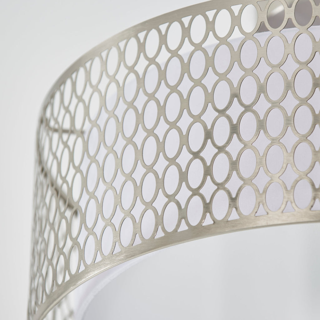 Endon - Cordero Semi Flush Ceiling Fitting with Shade, Diffuser and Metal Honeycomb Trim - Luminosity Designs Ltd