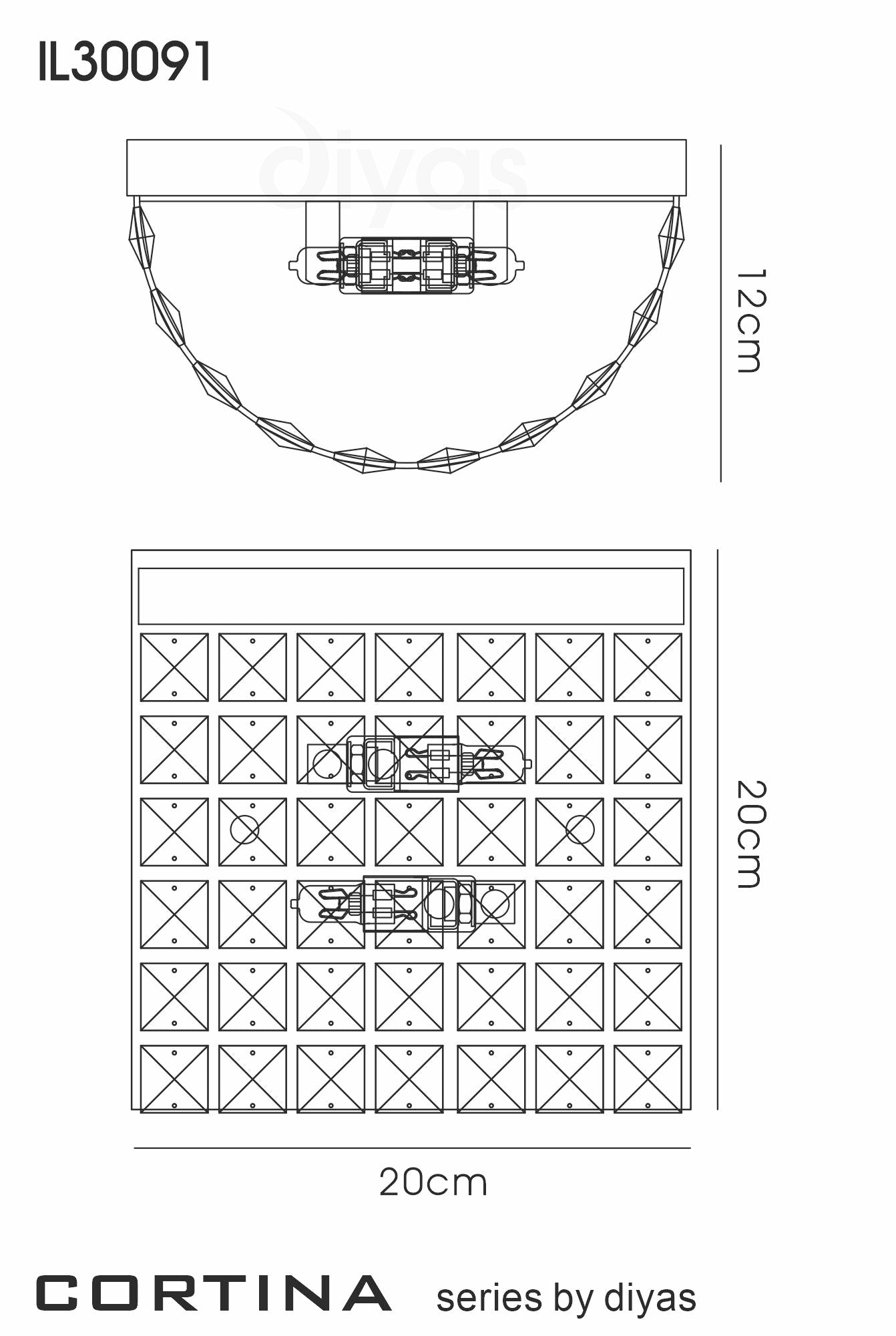 Diyas - Cortina Wall Lamp - Luminosity Designs Ltd