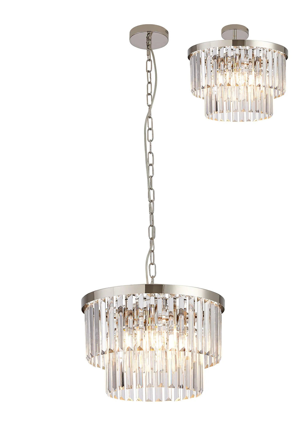 Deco - Cosette 40cm Chandelier Pendant/Semi Flush, 4 Light E14 - Luminosity Designs Ltd