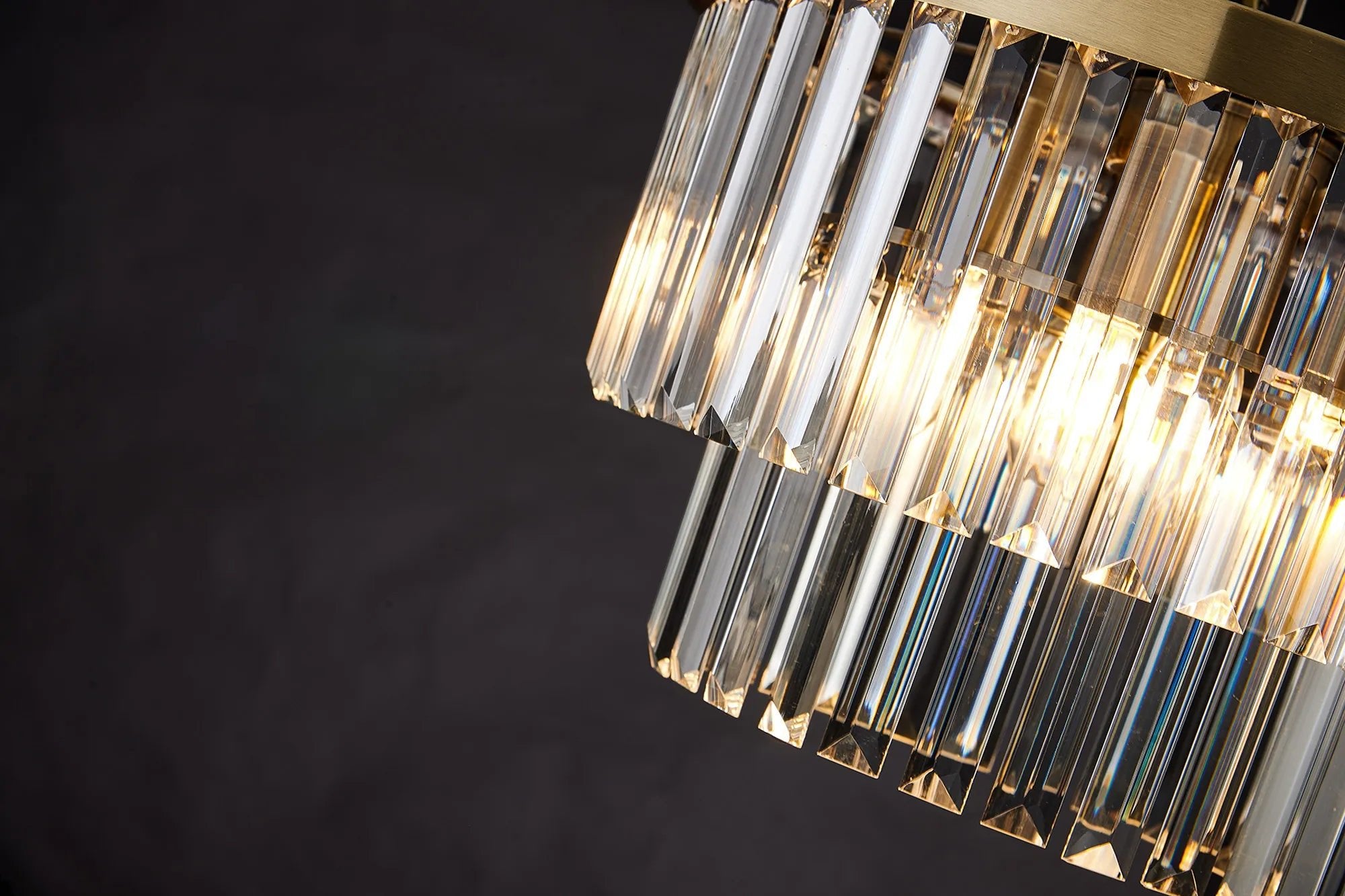 Deco - Cosette 40cm Chandelier Pendant/Semi Flush, 4 Light E14 - Luminosity Designs Ltd