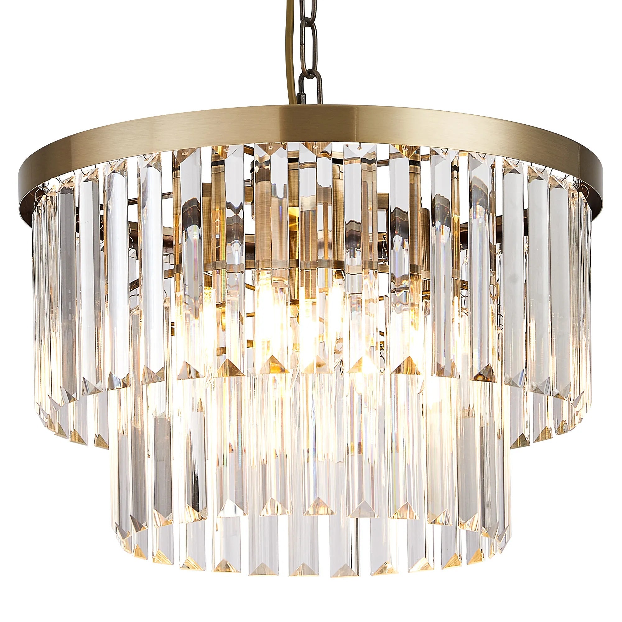 Deco - Cosette 40cm Chandelier Pendant/Semi Flush, 4 Light E14 - Luminosity Designs Ltd