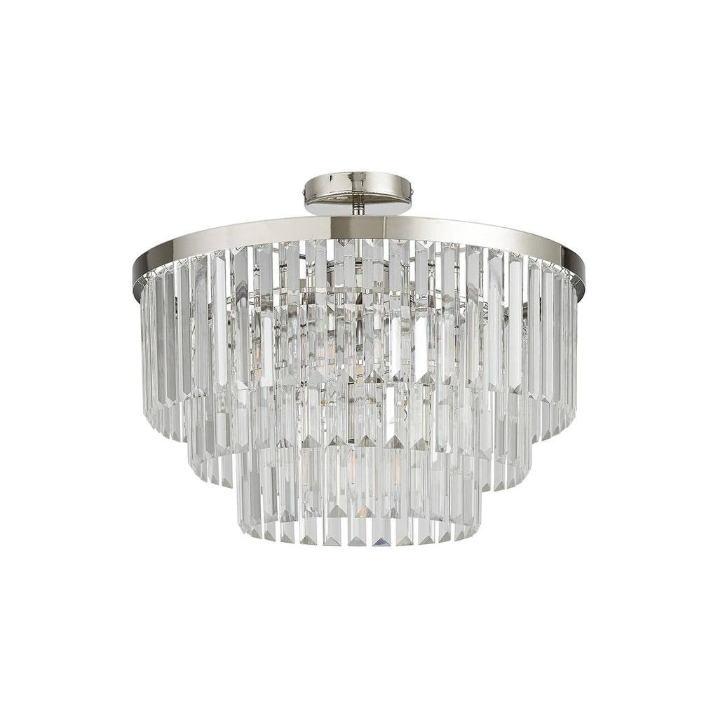 Deco - Cosette 50cm Chandelier Pendant/Semi Flush, 5 Light E14 - Luminosity Designs Ltd