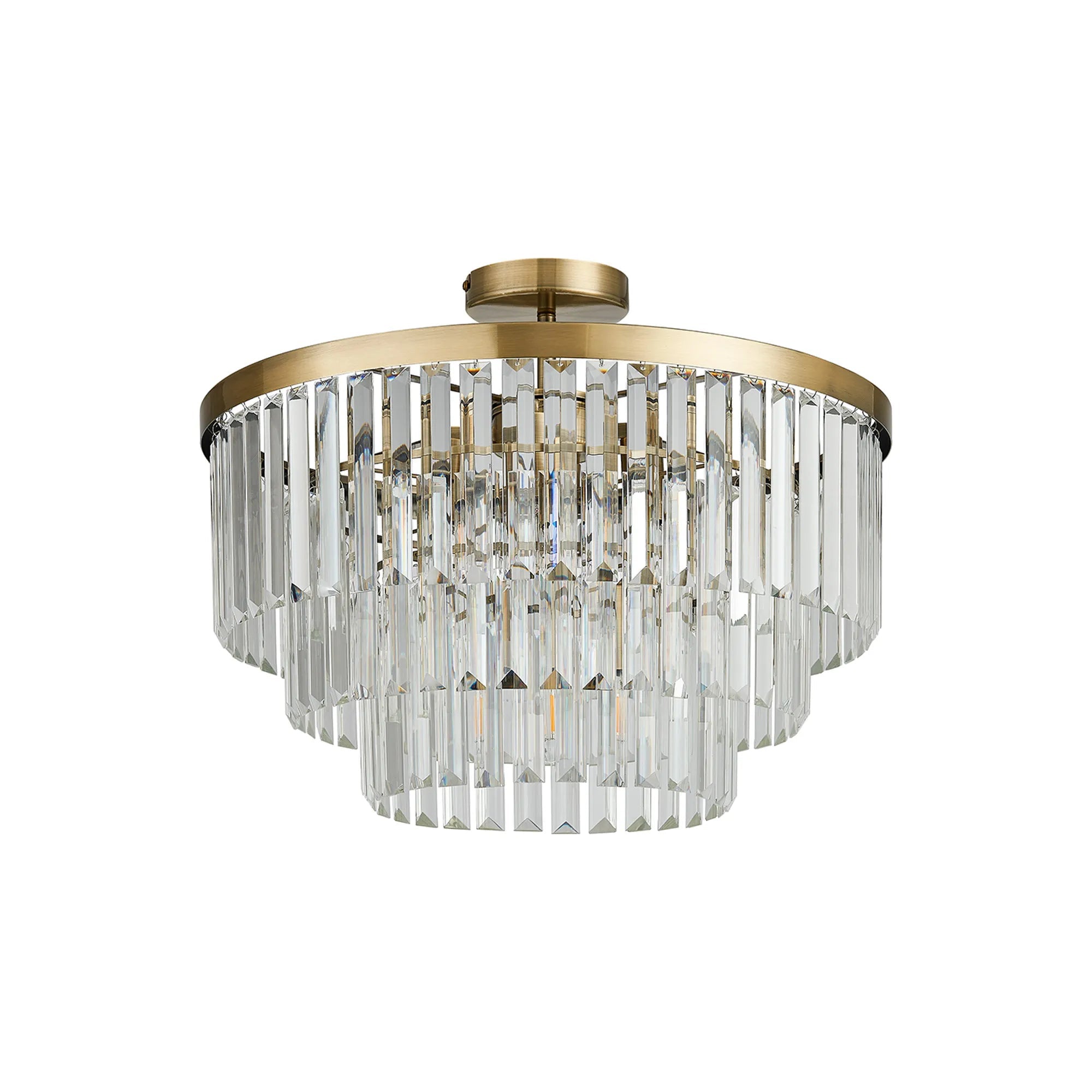 Deco - Cosette 50cm Chandelier Pendant/Semi Flush, 5 Light E14 - Luminosity Designs Ltd